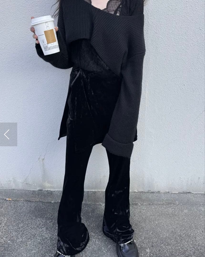 アメリCRASH VELOUR WRAP SKIRT WITH PANTS M