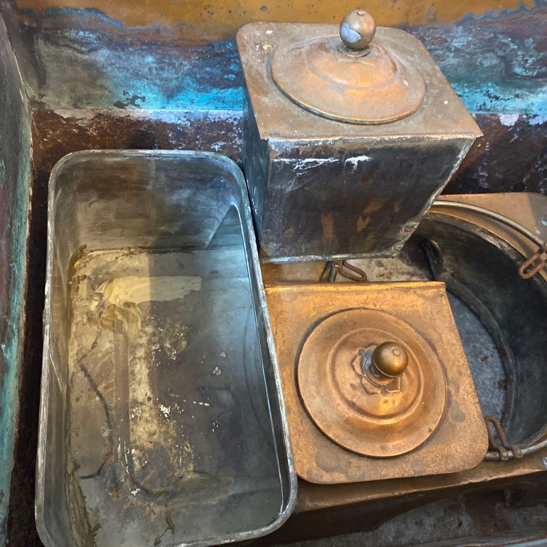 囲炉裏テーブル 長火鉢　木製 アンティーク ヴィンテージ　昭和レトロ