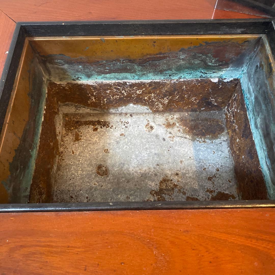 囲炉裏テーブル 長火鉢　木製 アンティーク ヴィンテージ　昭和レトロ