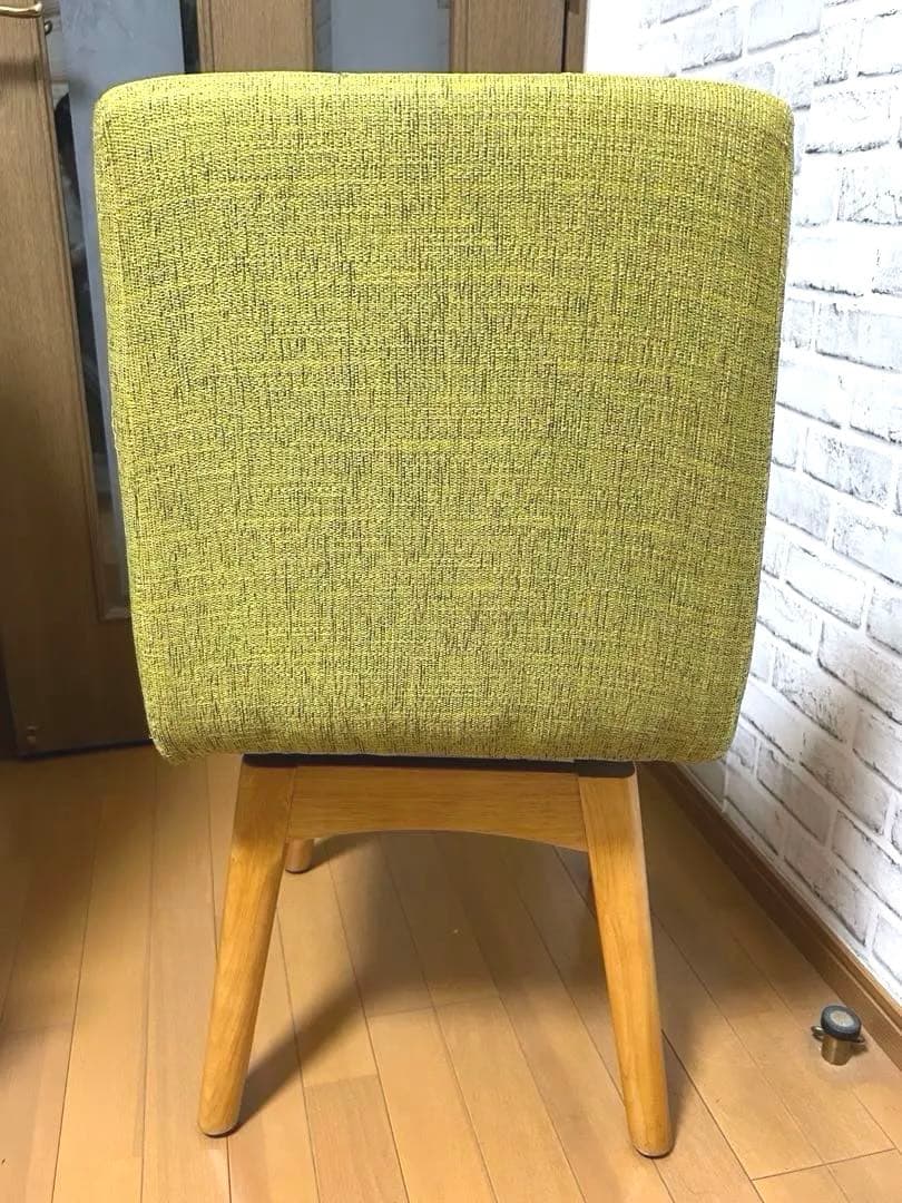 ニトリ　回転式ダイニングチェア　2脚　グリーン