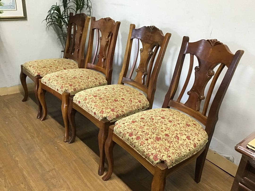 H☆管186☆イギリス☆英国☆アンティーク☆ダイニングチェアー☆4脚