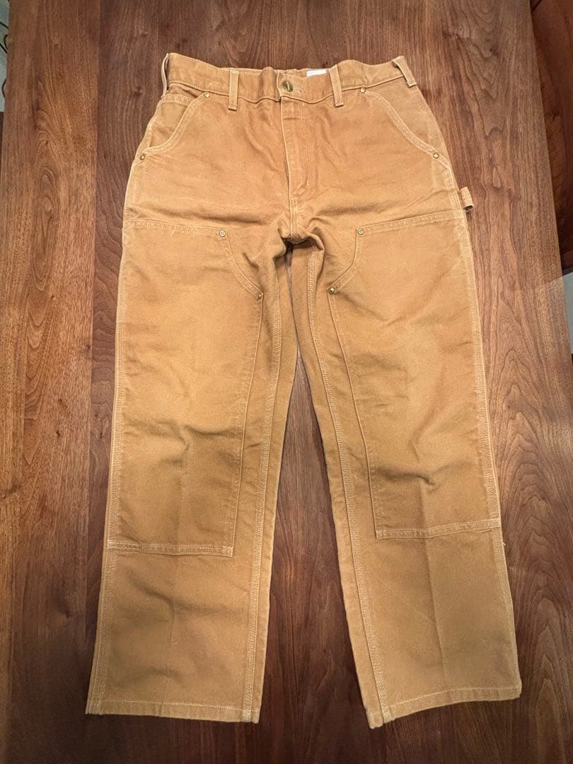 カーハートダブルニー made in USA W32 ベージュ