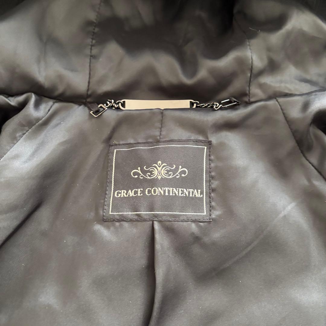 グレースコンチネンタル　ファーコートジャケット　ラビットファー　ブラック　36