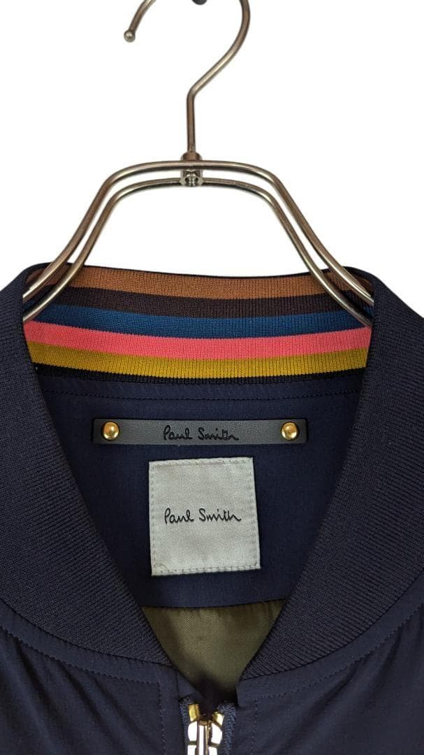 美品 定価49,500円 ポールスミス 2WAYストレッチ ダブルジップMA-1