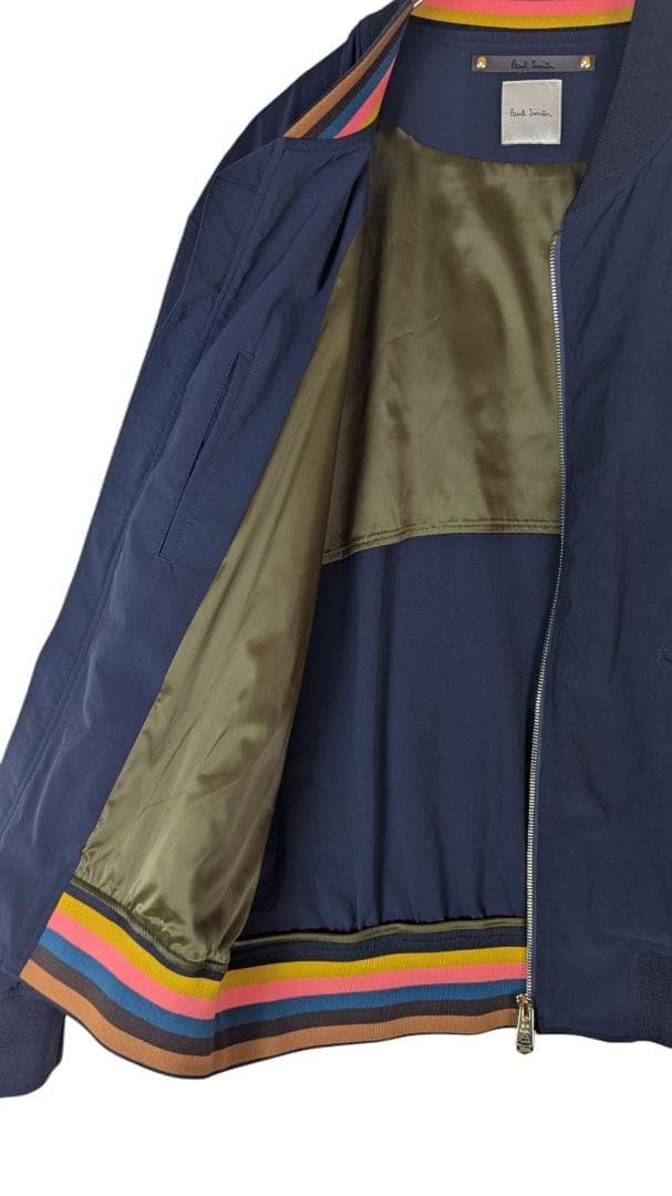 美品 定価49,500円 ポールスミス 2WAYストレッチ ダブルジップMA-1