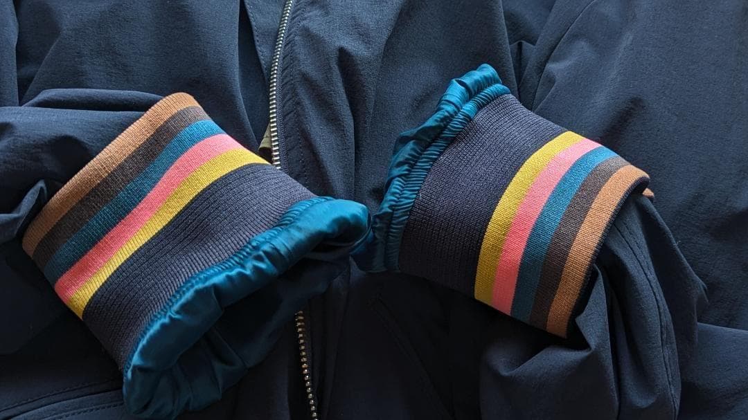 美品 定価49,500円 ポールスミス 2WAYストレッチ ダブルジップMA-1