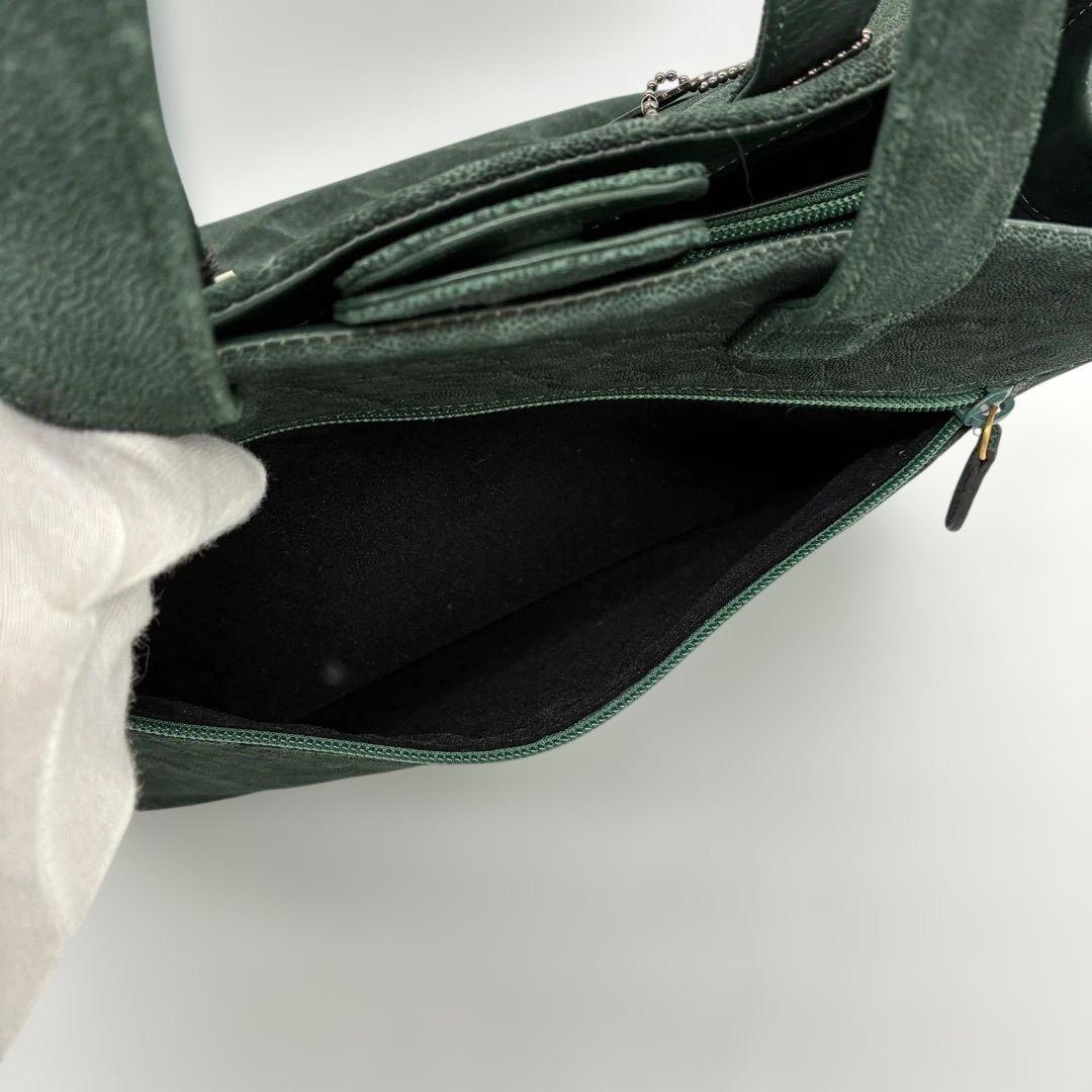 未使用】JRA エレファントレザー　ハンドバッグ　トートバッグ　グリーン　象革