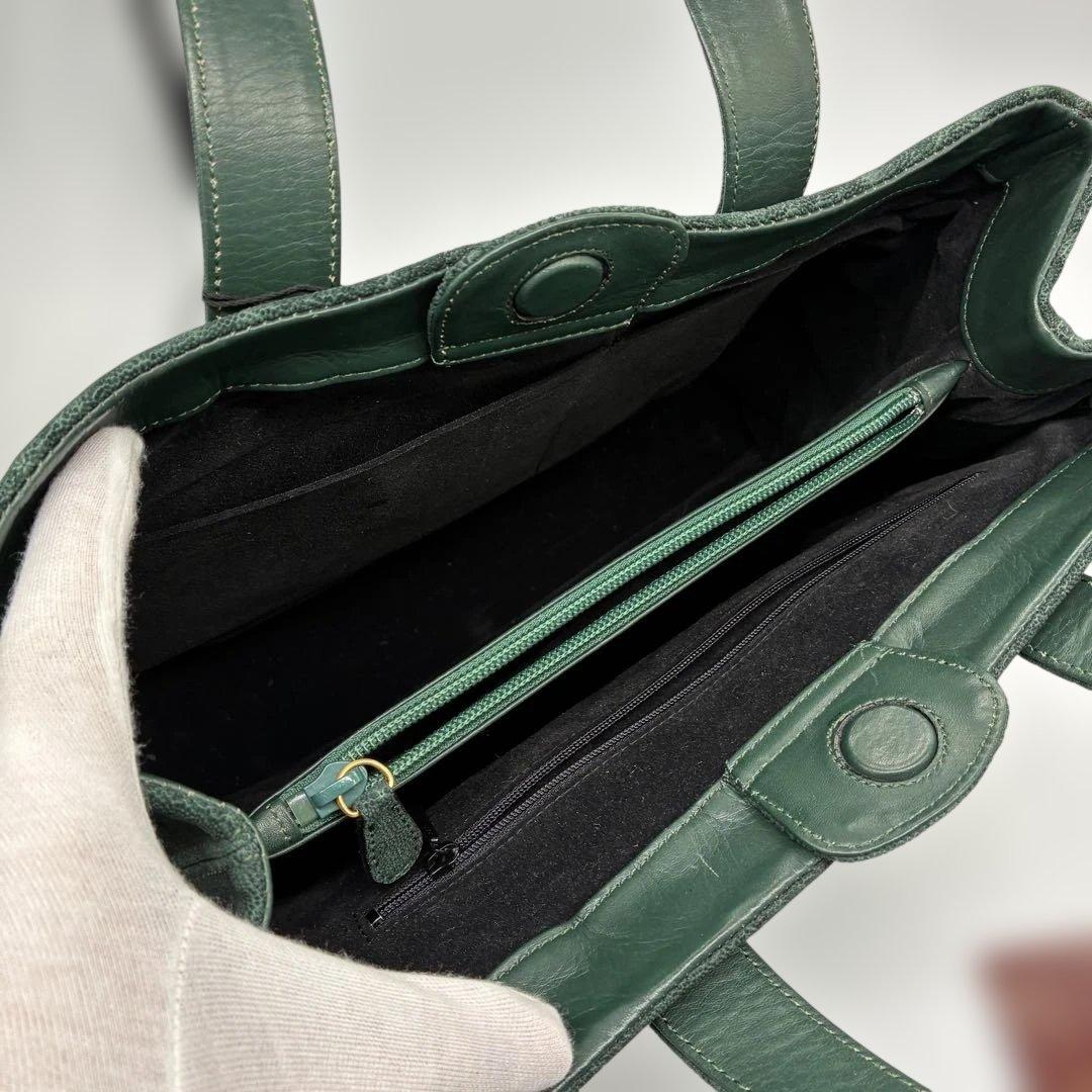 未使用】JRA エレファントレザー　ハンドバッグ　トートバッグ　グリーン　象革