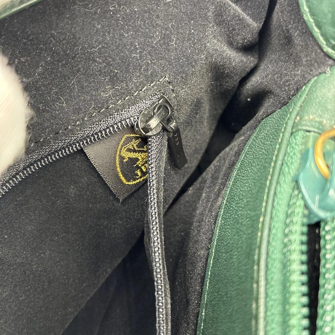 未使用】JRA エレファントレザー　ハンドバッグ　トートバッグ　グリーン　象革