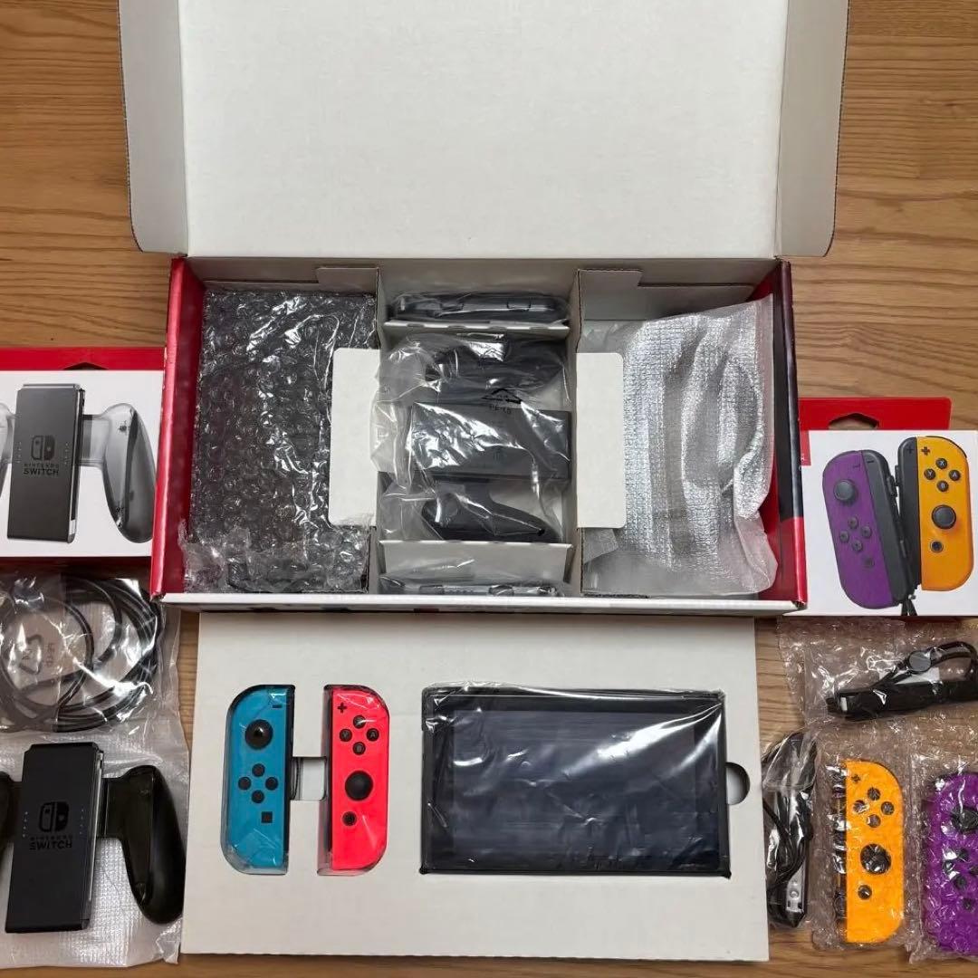 Nintendo Switch 本体 ＋Joy-Con4本＋充電グリップ＋付属品