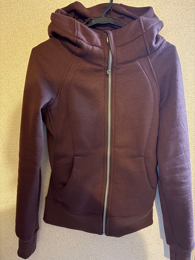 【lululemon】スキューバフルジップフーディ　パーカー/ブラウン