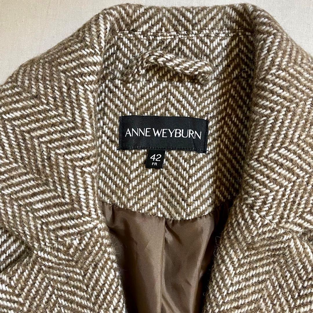 ラルドゥート新品紙タグ付き⭐️ リサイクル素材 ヘリンボーンコートチェスターコート