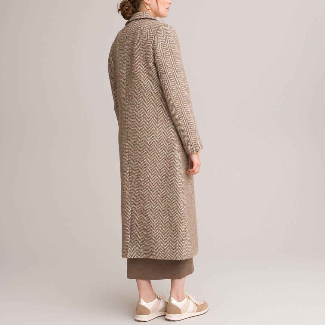 ラルドゥート新品紙タグ付き⭐️ リサイクル素材 ヘリンボーンコートチェスターコート