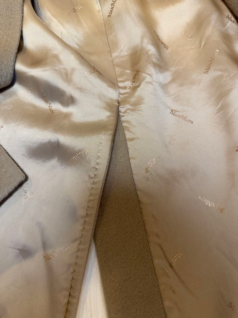 美品✨マックスマーラ 銀タグ 100%ウール チェスターコート 比翼 キャメル