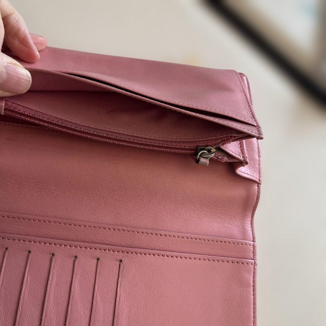 CHANEL ピンク 長財布 フラワーパターン
