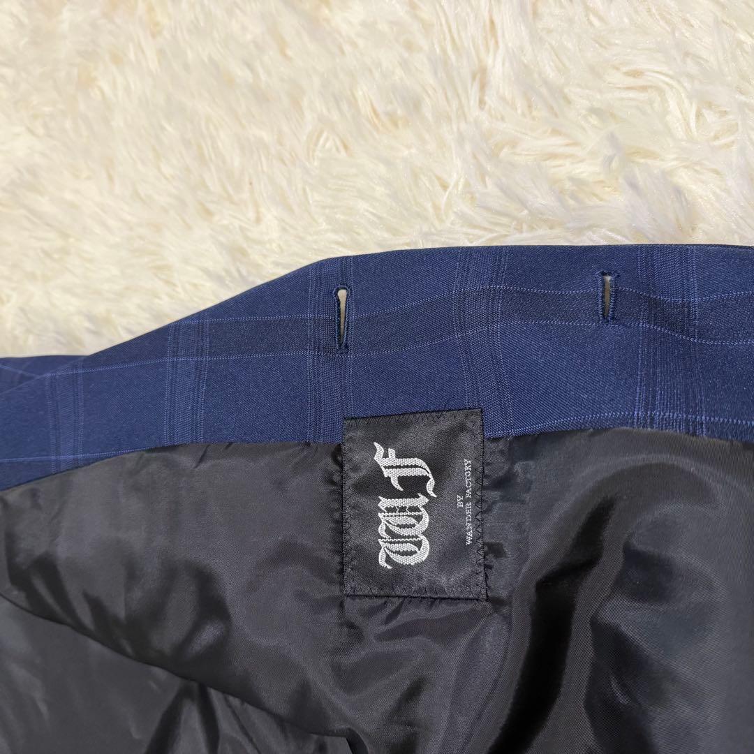 美品✨ワンダーファクトリー　男子フォーマルスーツ　6点セット　ネイビー　チェック