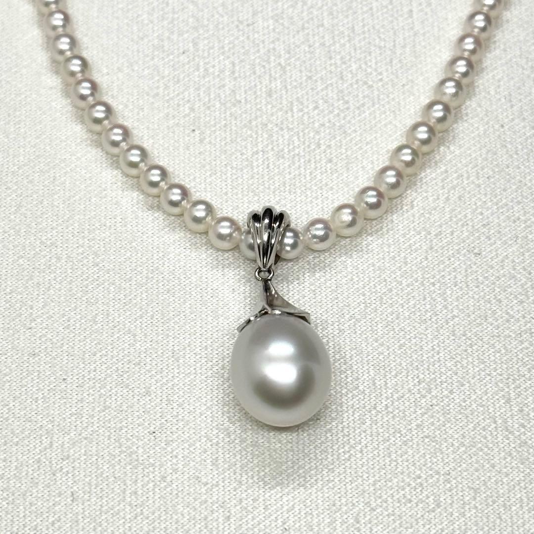 【テリ抜群】 南洋白蝶真珠 アコヤ ベビーパール ペンダント Pt900 本真珠
