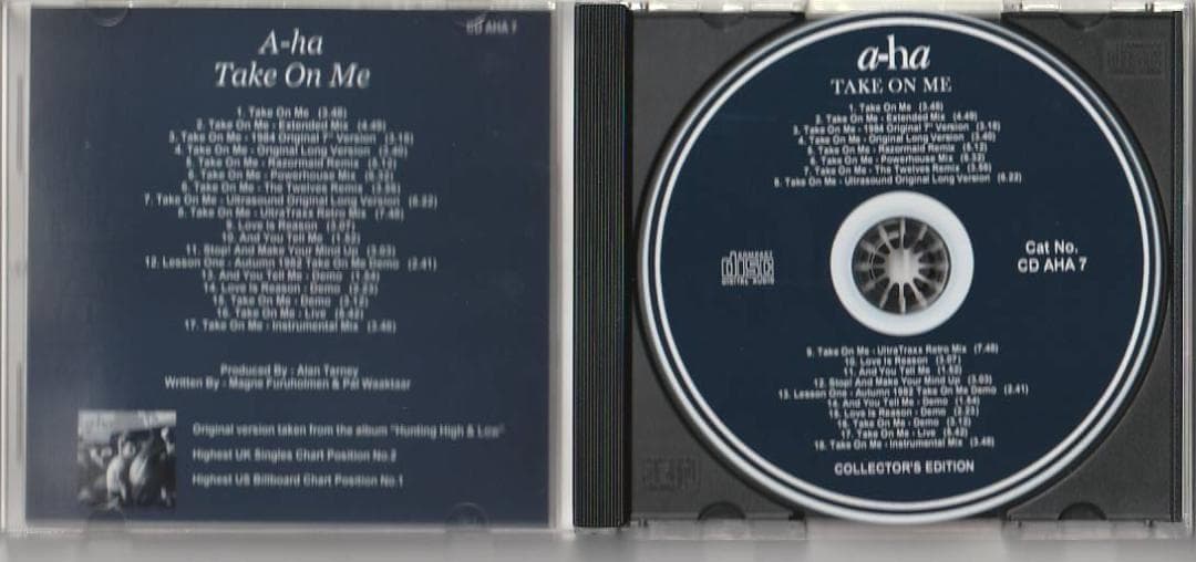 A-HA　アーハ　Take On Me　貴重リミックス+トラック集 CD