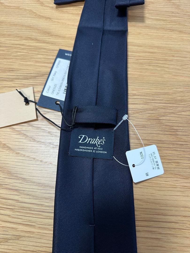 Drake's ソリッドタイ　ネイビー