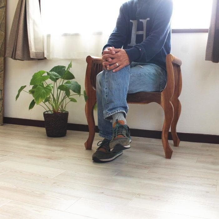 新品 アジアン チーク家具 無垢 デザインスツール リゾートチェア 椅子 腰掛