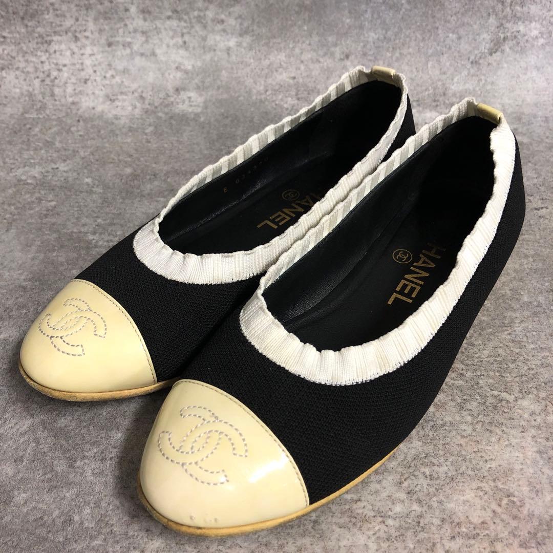 ■ CHANEL シャネル パンプス バレエシューズ G34350 ココマーク