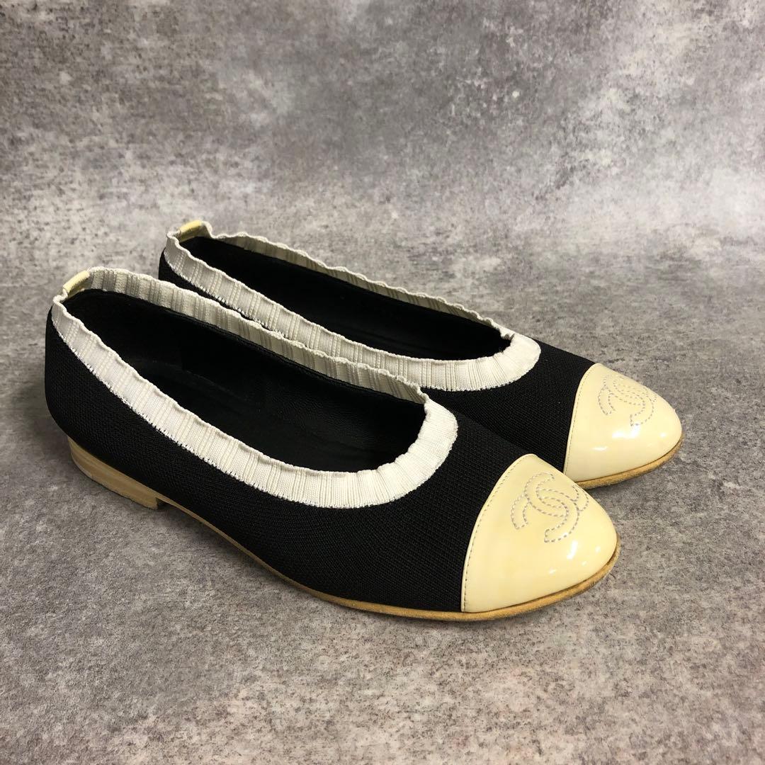 ■ CHANEL シャネル パンプス バレエシューズ G34350 ココマーク