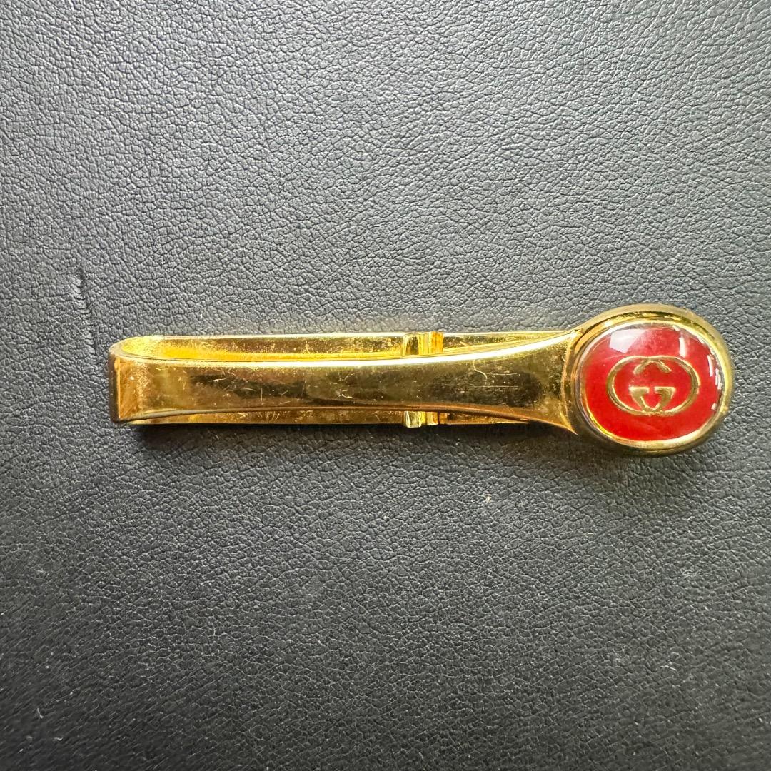 GUCCI グッチ ゴールド ネクタイピン カフス セット ケース付