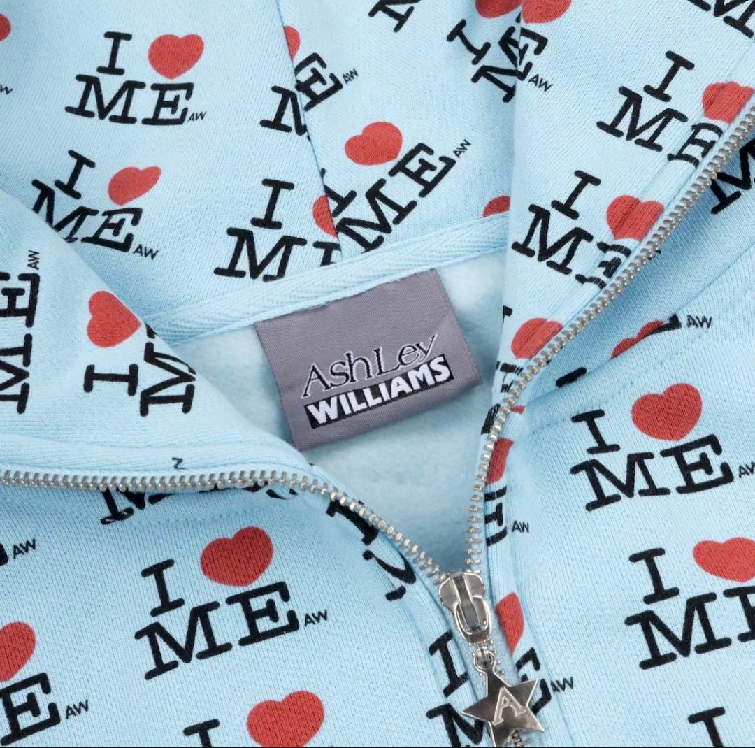 【未使用】Ashley Williams I ♥︎ ME 水色　パーカー