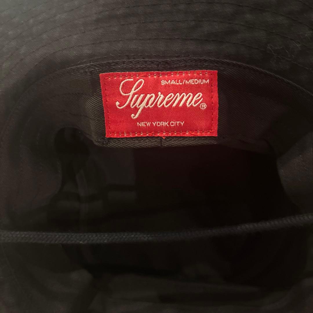 Supreme ブラック バケットハット S/M