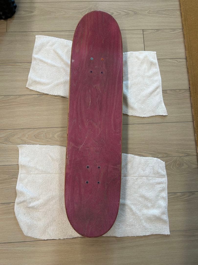 パープルデッキ オレンジウィール スケートボード