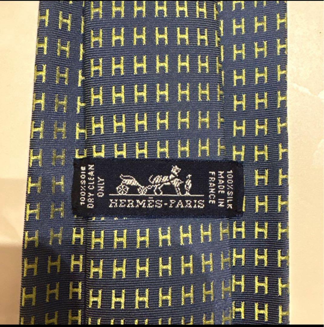 HERMES ネクタイ　エルメス　ファソネ　H柄　ジャガード高級