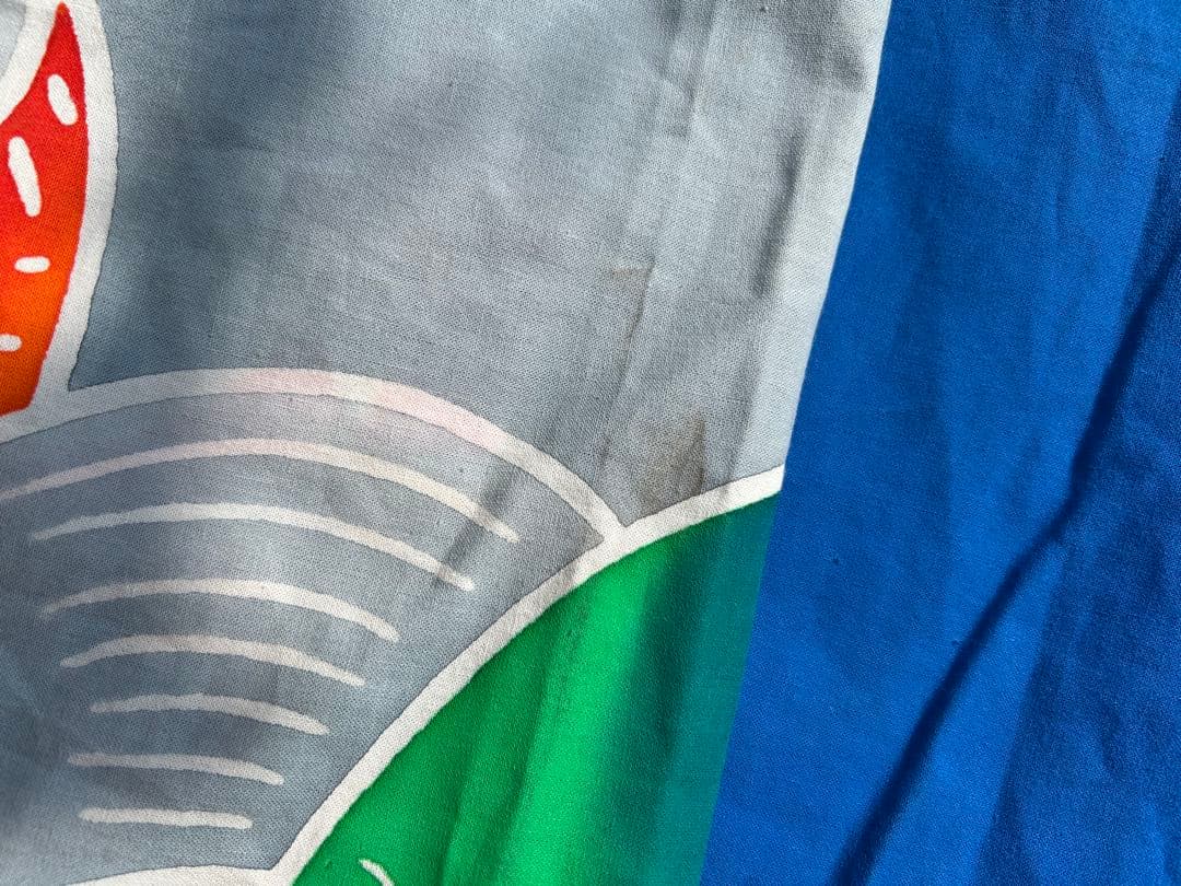 アンティーク リメイク素材 のぼり旗 古布 武者絵 端午の節句 幟旗