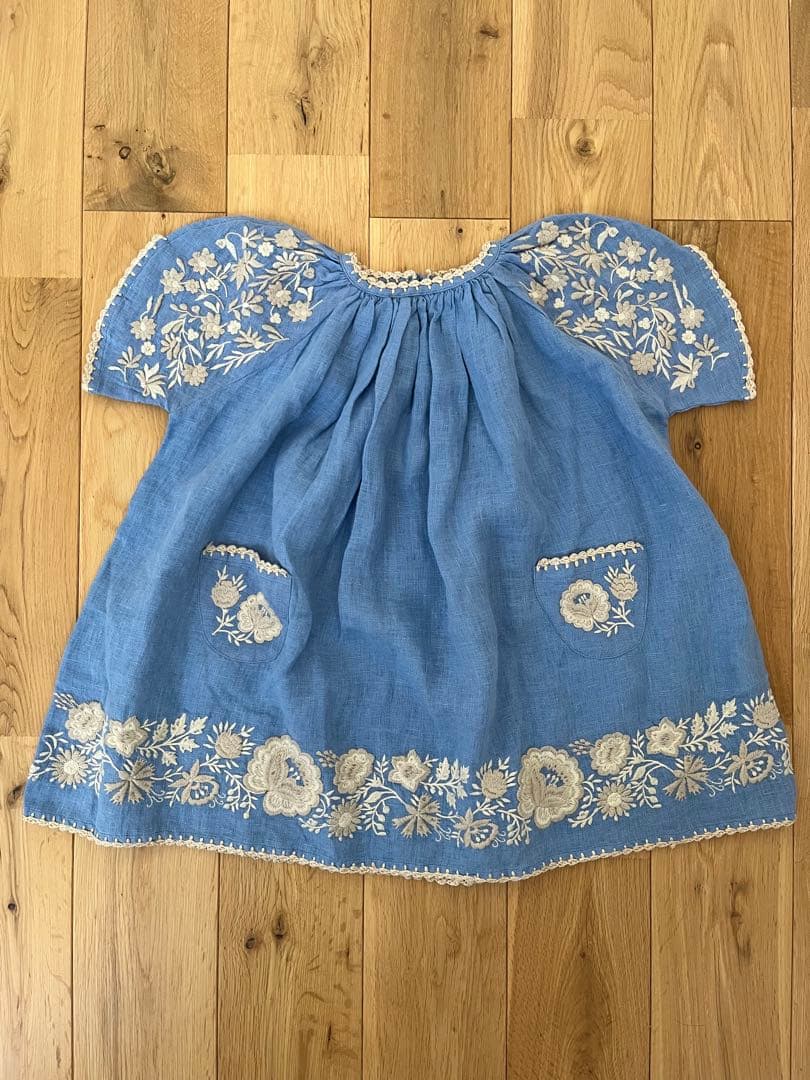 ワンピース Apolina Kids Fay Dress Cornflower 3-5y