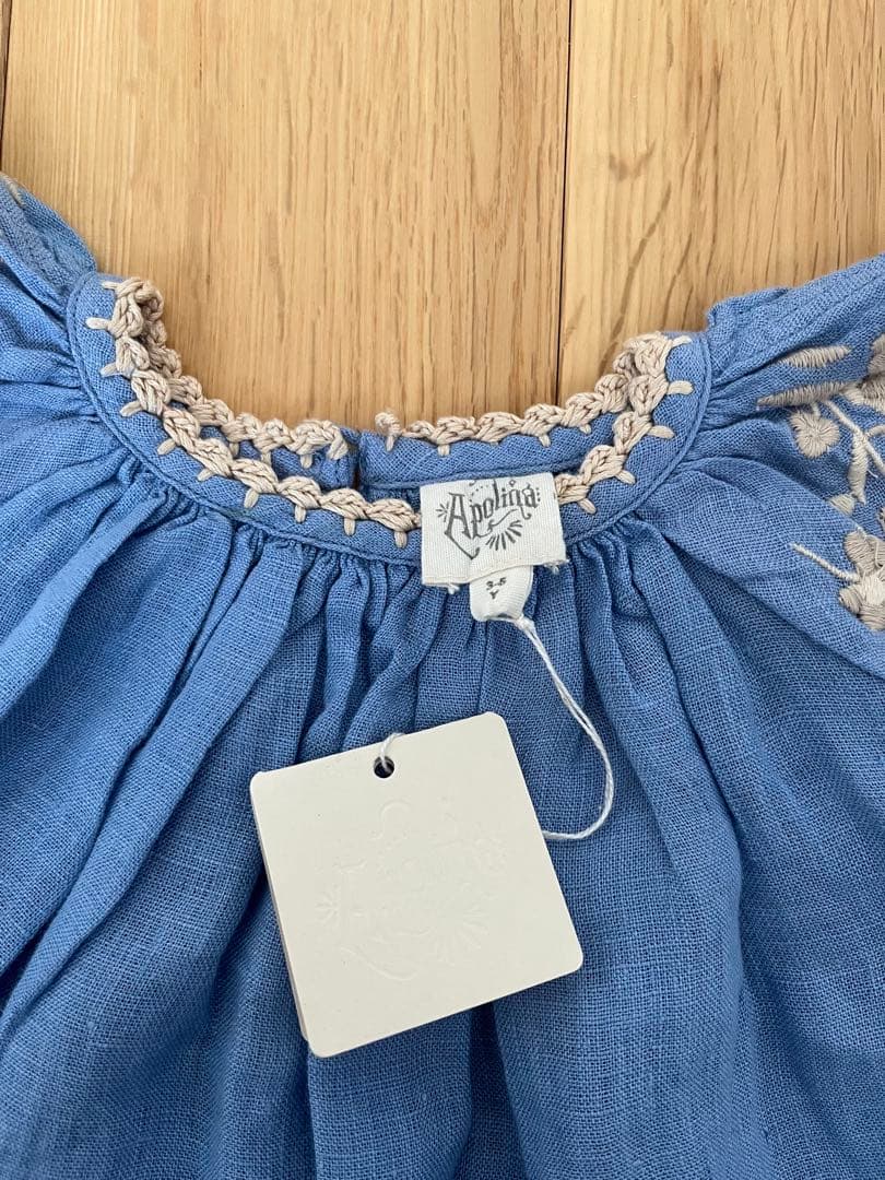 ワンピース Apolina Kids Fay Dress Cornflower 3-5y