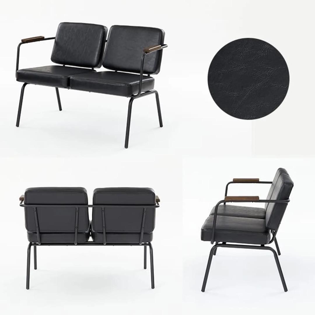 【1Pチェア2脚】4人用ヴィンテージ風ダイニングテーブルセット　1Pチェア2脚