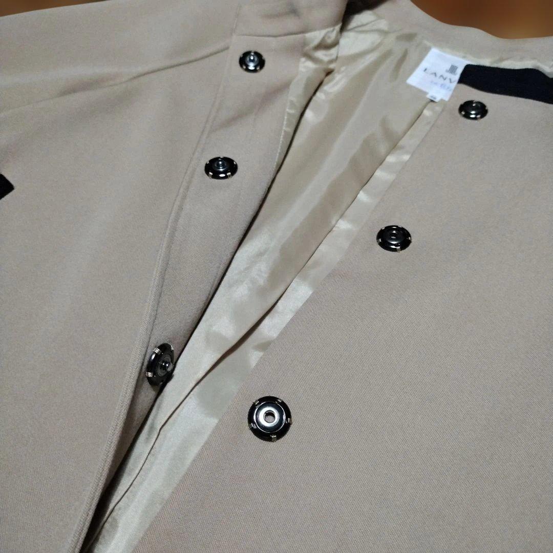 ランバンオンブルー　ノーカラージャケット