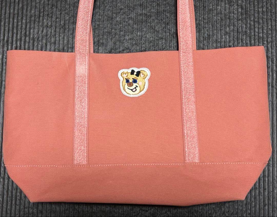 FEILER オールドテディガール ワッペントートバッグ ピンク L 大
