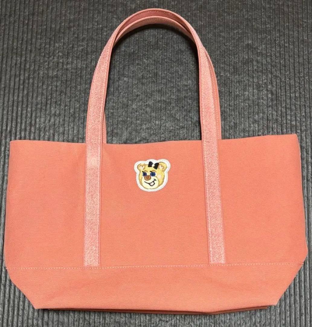 FEILER オールドテディガール ワッペントートバッグ ピンク L 大