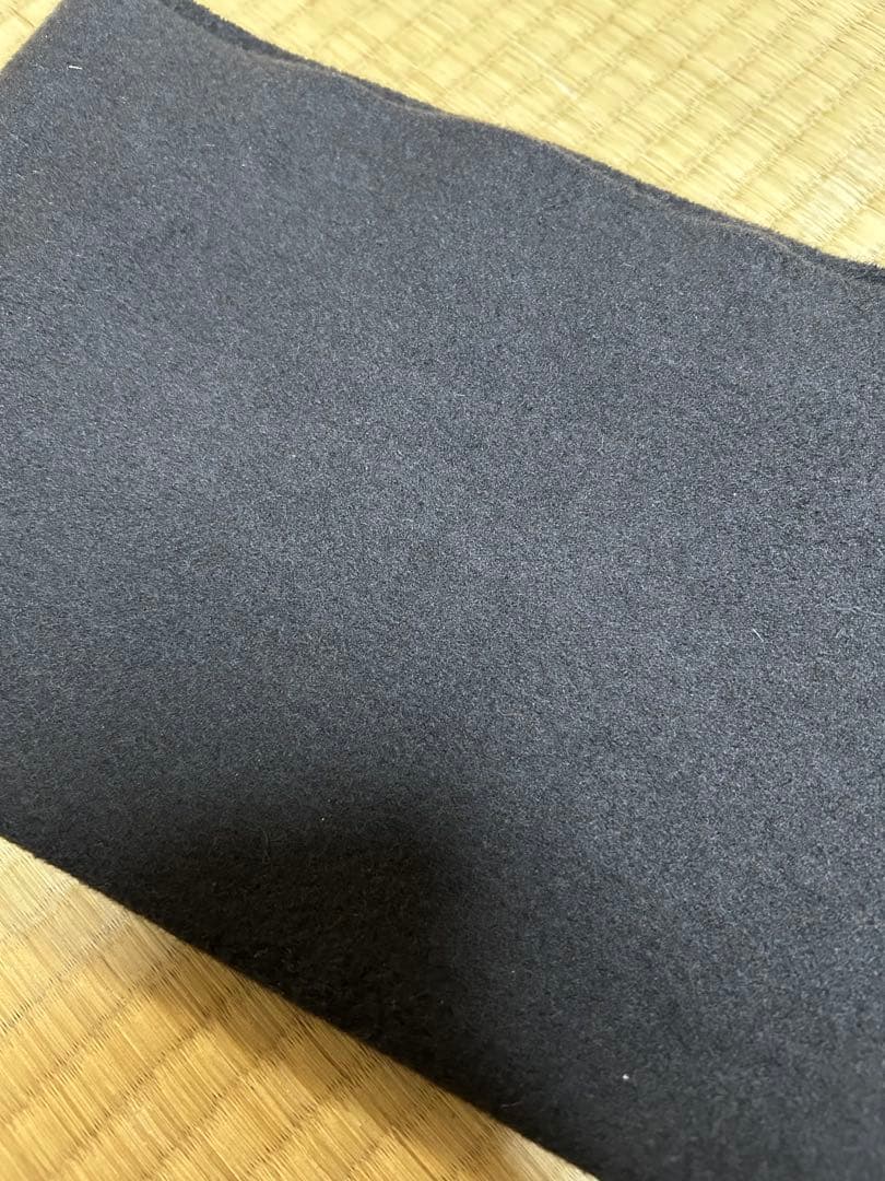 HERMES エルメス カシミヤ100%マフラー チャコールグレー メンズ 中判