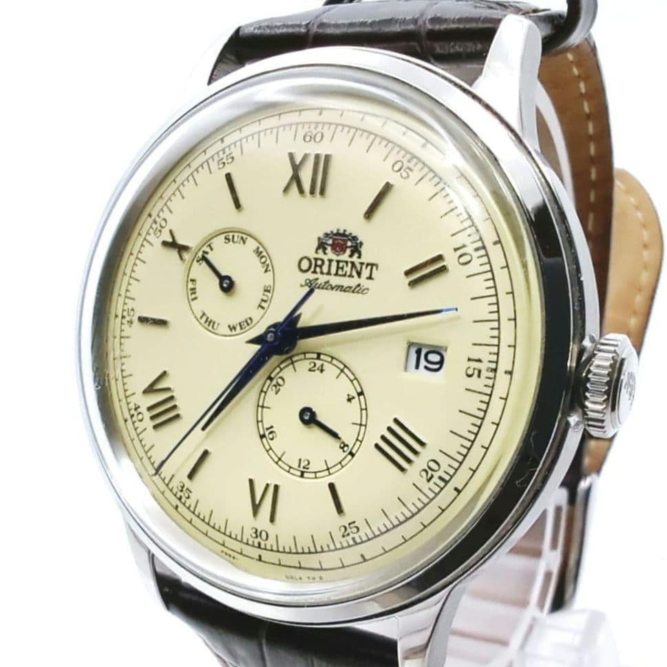 【稼働 保証書付き】ORIENT バンビーノ デイデイト ローマン 腕時計