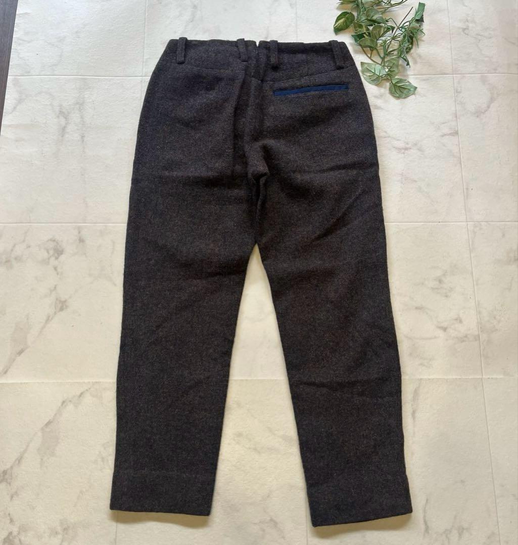 極美品　パラスパレス　ツイードパンツ　サイズ2 ダークブラウン　ウール100%