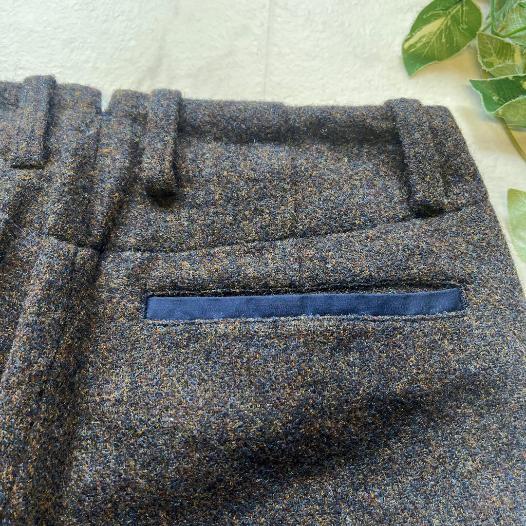 極美品　パラスパレス　ツイードパンツ　サイズ2 ダークブラウン　ウール100%