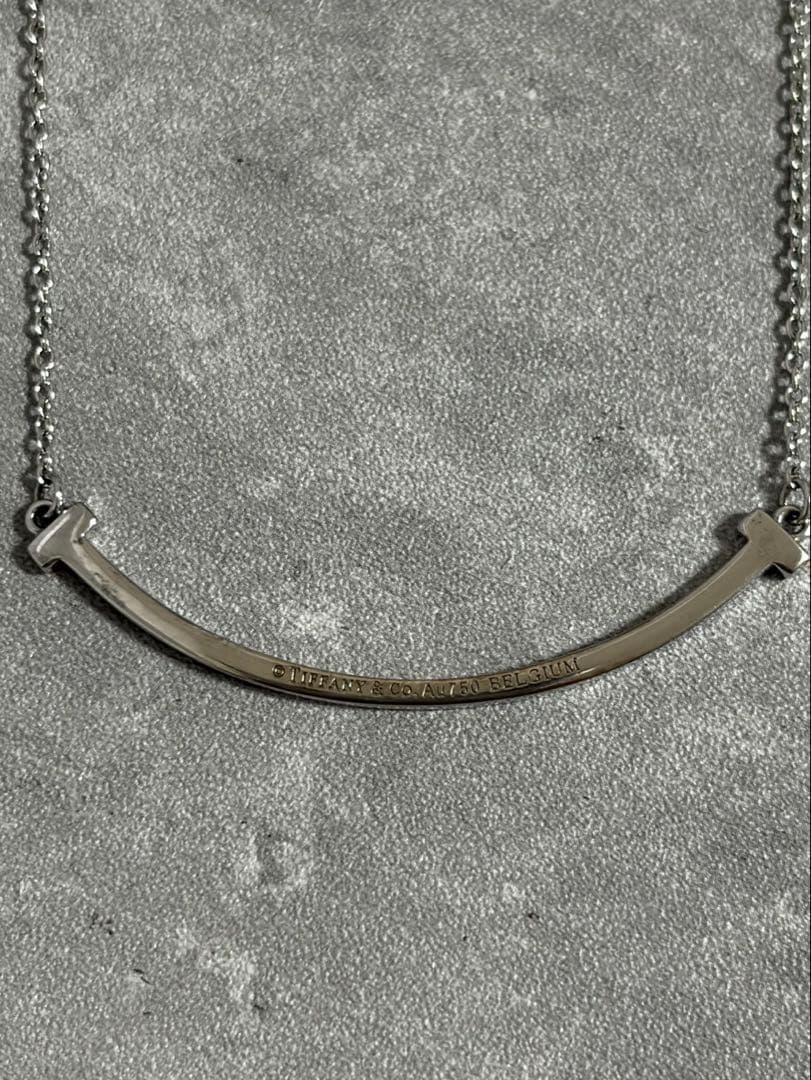Tiffany& Co. ティファニー ネックレス スマイル ホワイトゴール
