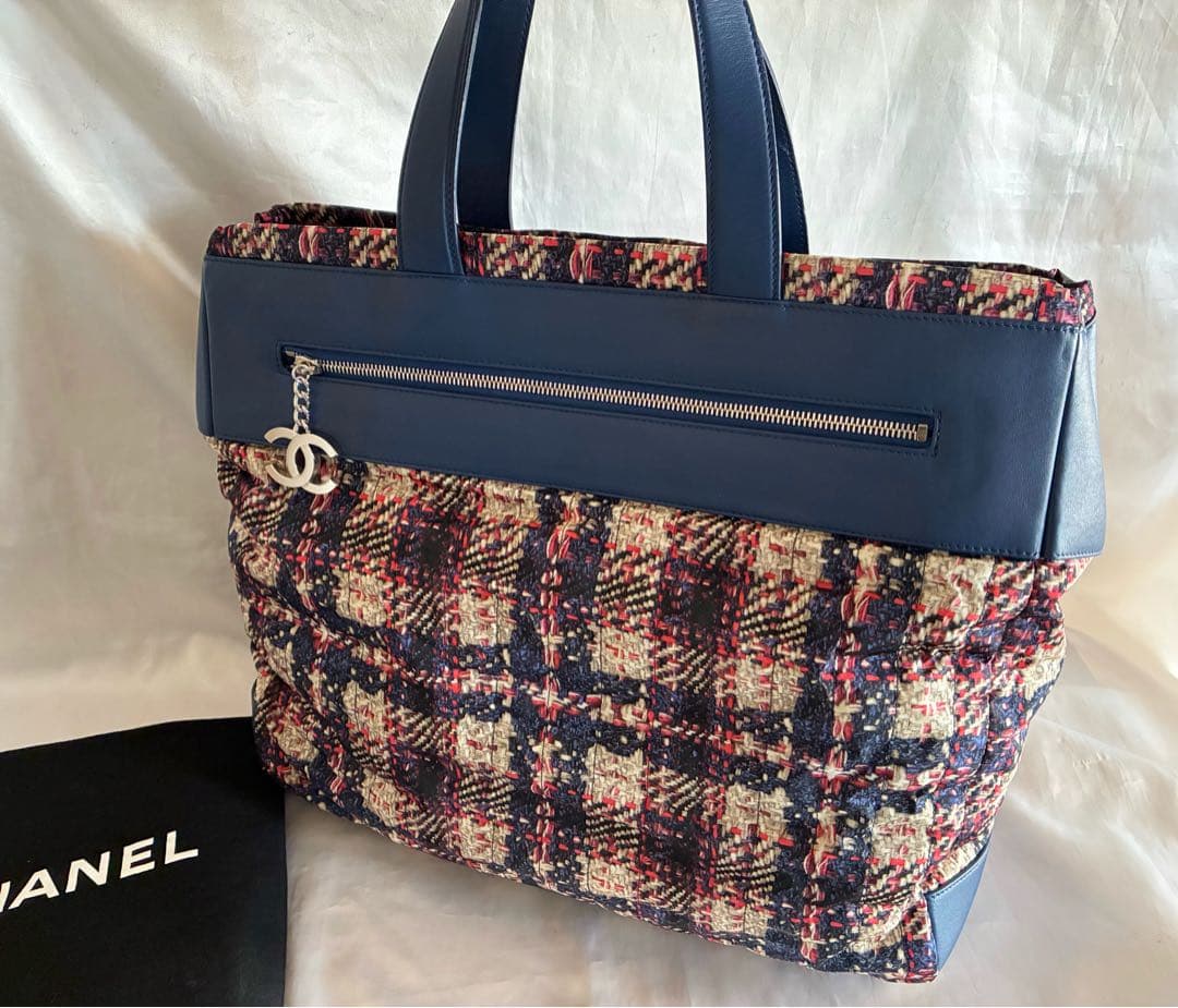 yoshi 様♡CHANEL ツイード　ナイロン　トートバッグ