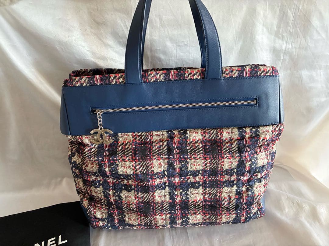 yoshi 様♡CHANEL ツイード　ナイロン　トートバッグ