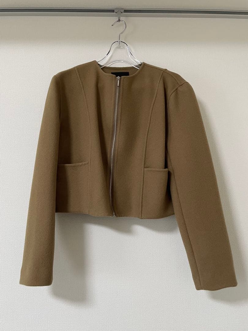 【新品未使用】アニュアンス ウールノーカラージャケット