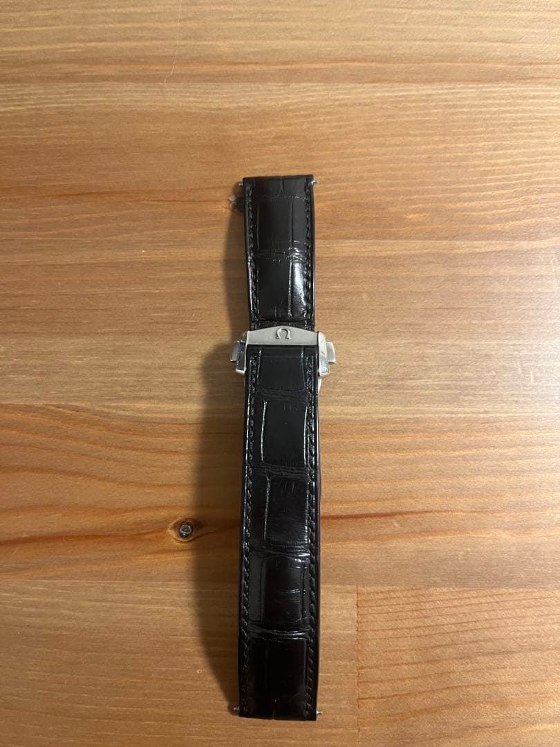 OMEGA アリゲーターレザーストラップ、フォールディングクラスプセット