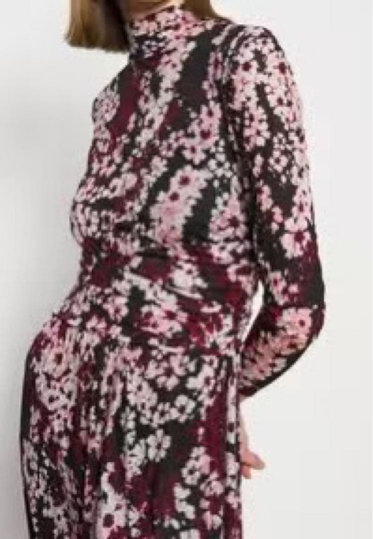 MAX&Co. フラワープリント マキシドレス M