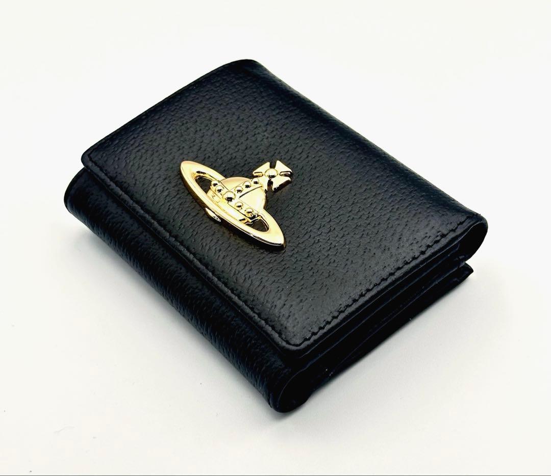 【最新✦新品】Vivienne Westwood 三つ折り財布 ブラック/黒
