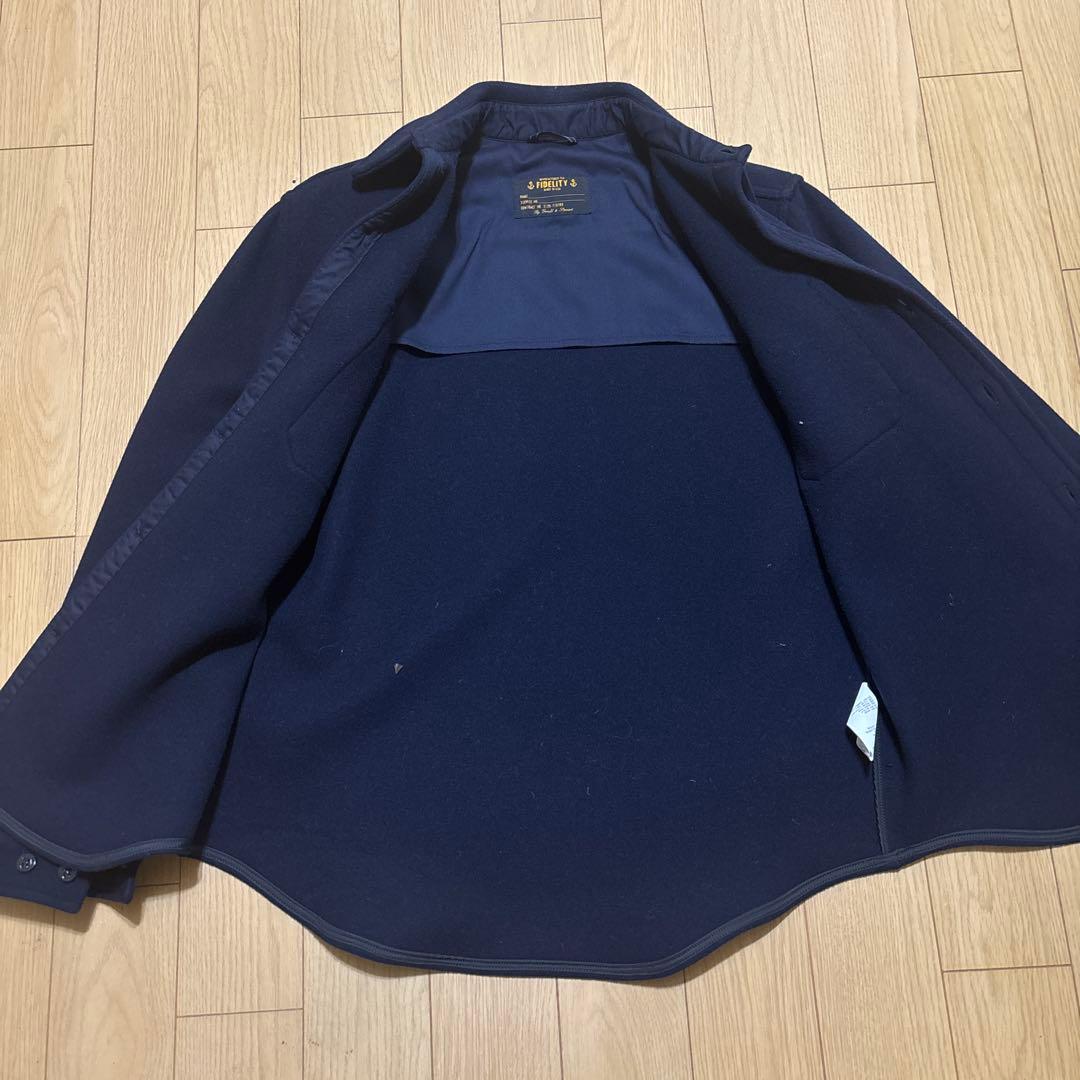 FIDELITY ネイビー ウールシャツジャケット